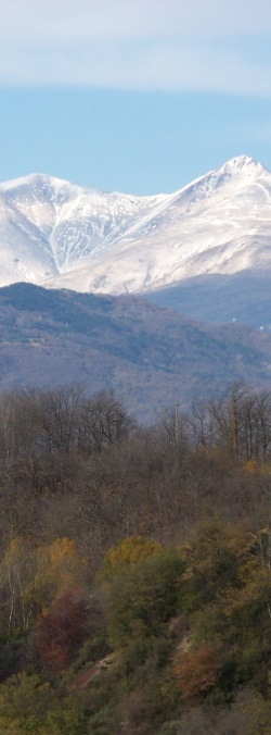 Blick von CASA ROSALIE auf die Seealpen, Ligurien, Italien