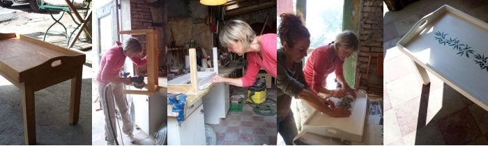 Möbelworkshop, Arbeitsschritte